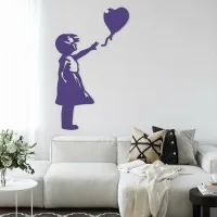 Sperrholz-Wanddeko – Banksy – Das Mädchen mit dem Herzluftballon