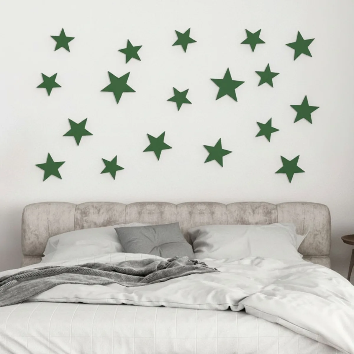 3D Star Decor Set for a Child's Room | Bedroom - Birch Plywood