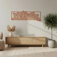 Leaf Set (3 pieces) – Birch Plywood Botanical Wall Decor