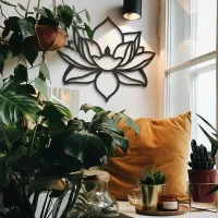 Lotusblüte Wanddekoration – Ajour-Design – Birkenfurnier