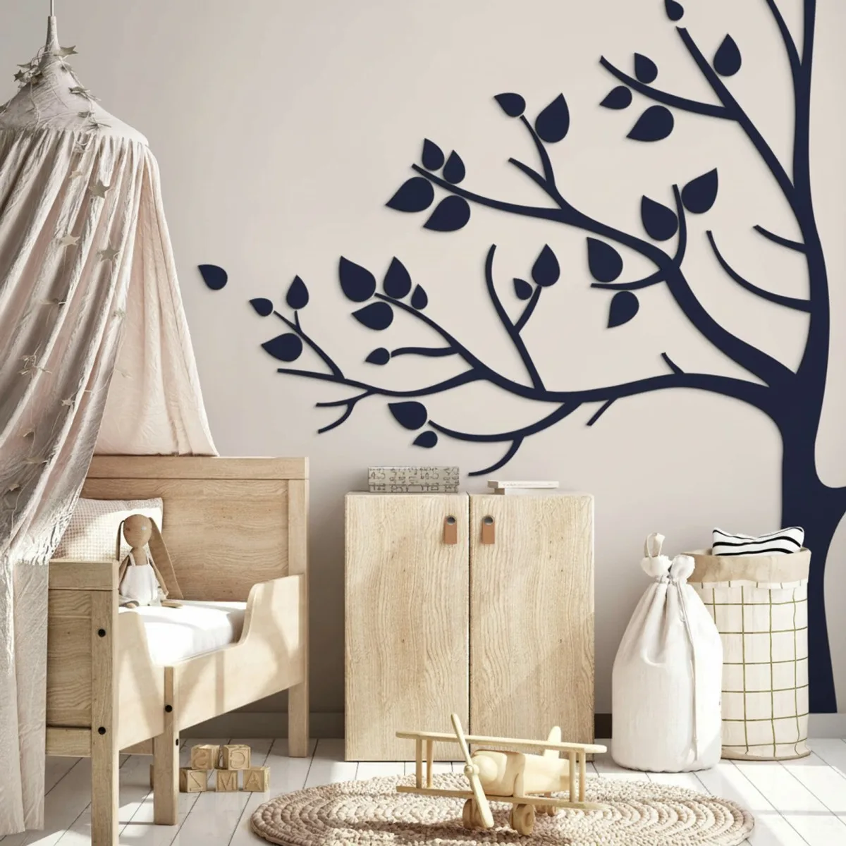 Arbre XXL mural, set de 84 pièces – Contreplaqué de bouleau