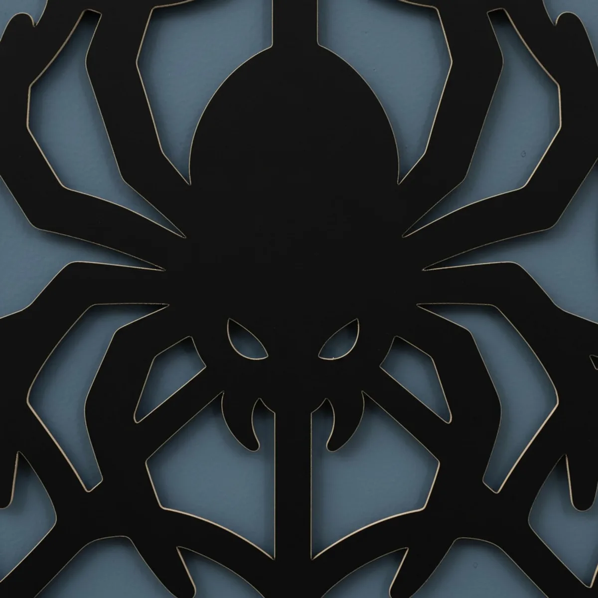 Spider on Web Wall Decor – Halloween Silhouette – Birch Plywood 45x45 cm