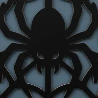 Spider on Web Wall Decor – Halloween Silhouette – Birch Plywood 45x45 cm