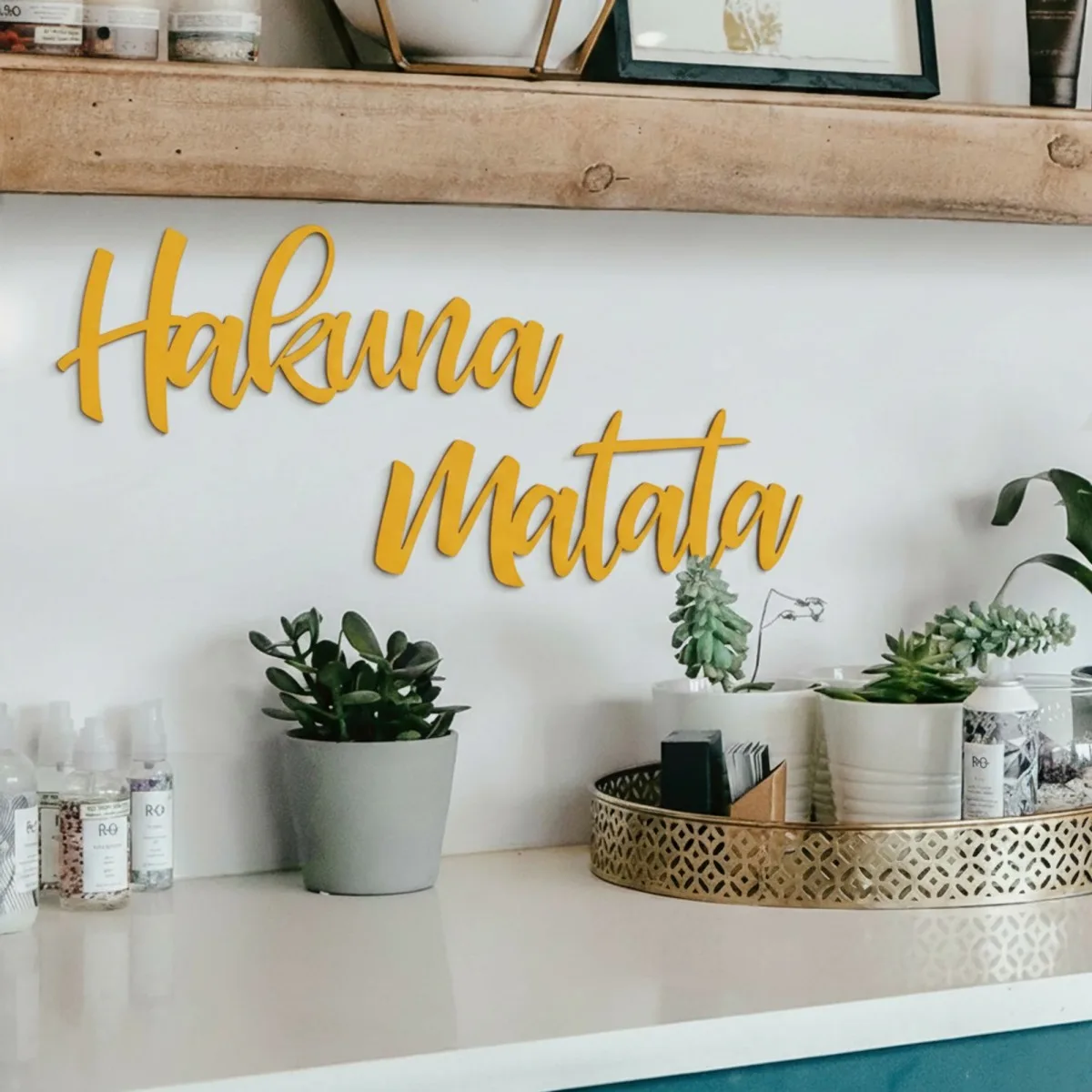 Wandletters „Hakuna Matata“ – berken multiplex (2-delig)