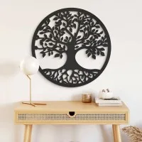 Décoration murale arbre de vie avec racines – contreplaqué de bouleau
