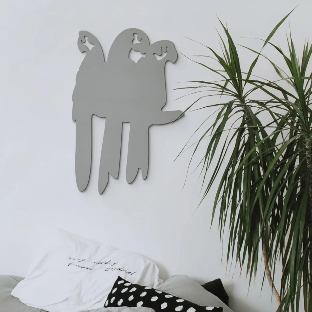 Décoration en bois - Trio de perroquets sur une branche - Contreplaqué de bouleau