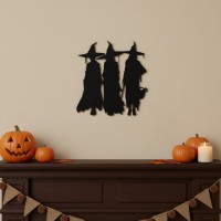 Drei Hexen Wandbild – Hexen-Trio Silhouette – Birken-Sperrholz