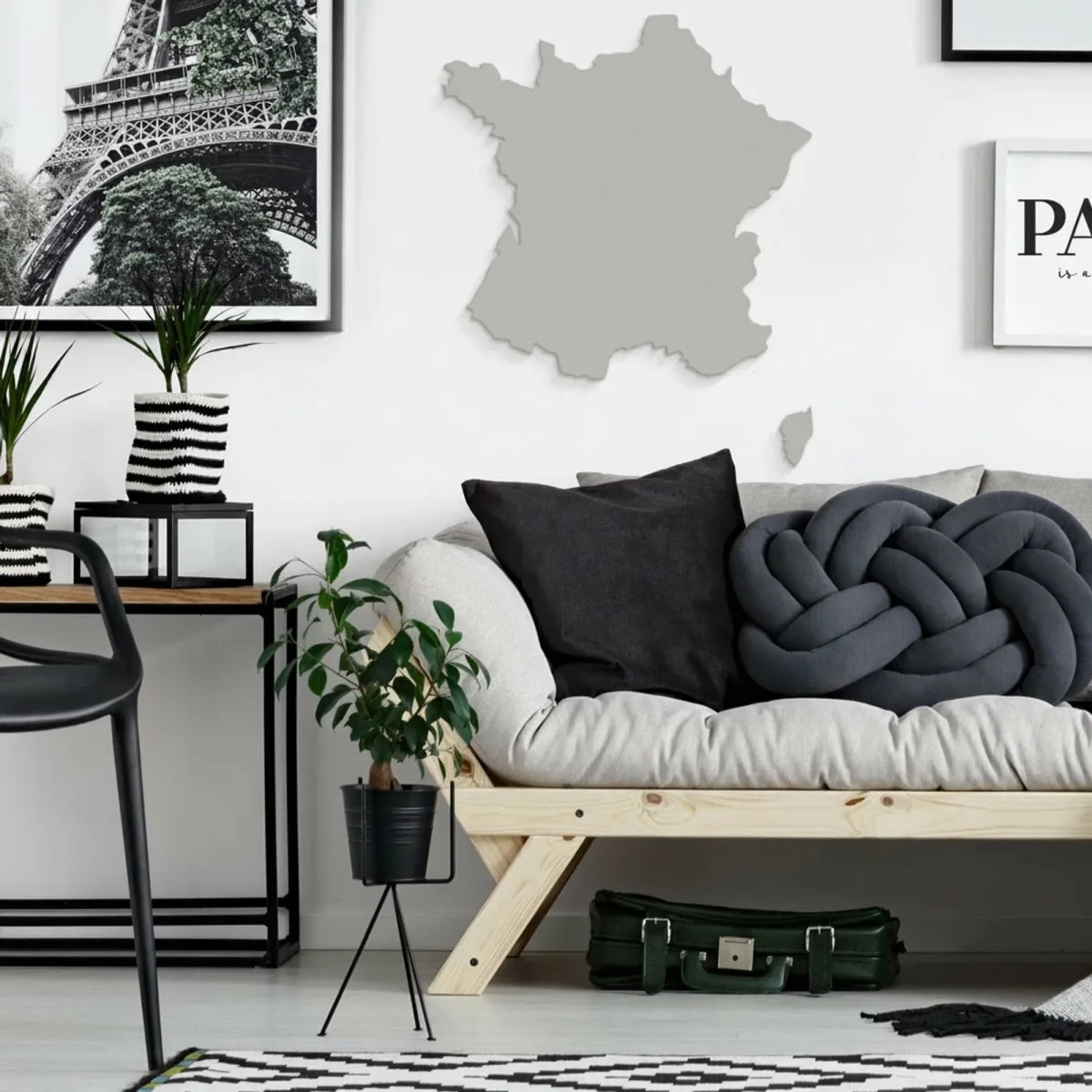 France Map Wooden Wall Decor – Birch Plywood (2 pieces)
