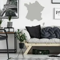 France Map Wooden Wall Decor – Birch Plywood (2 pieces)