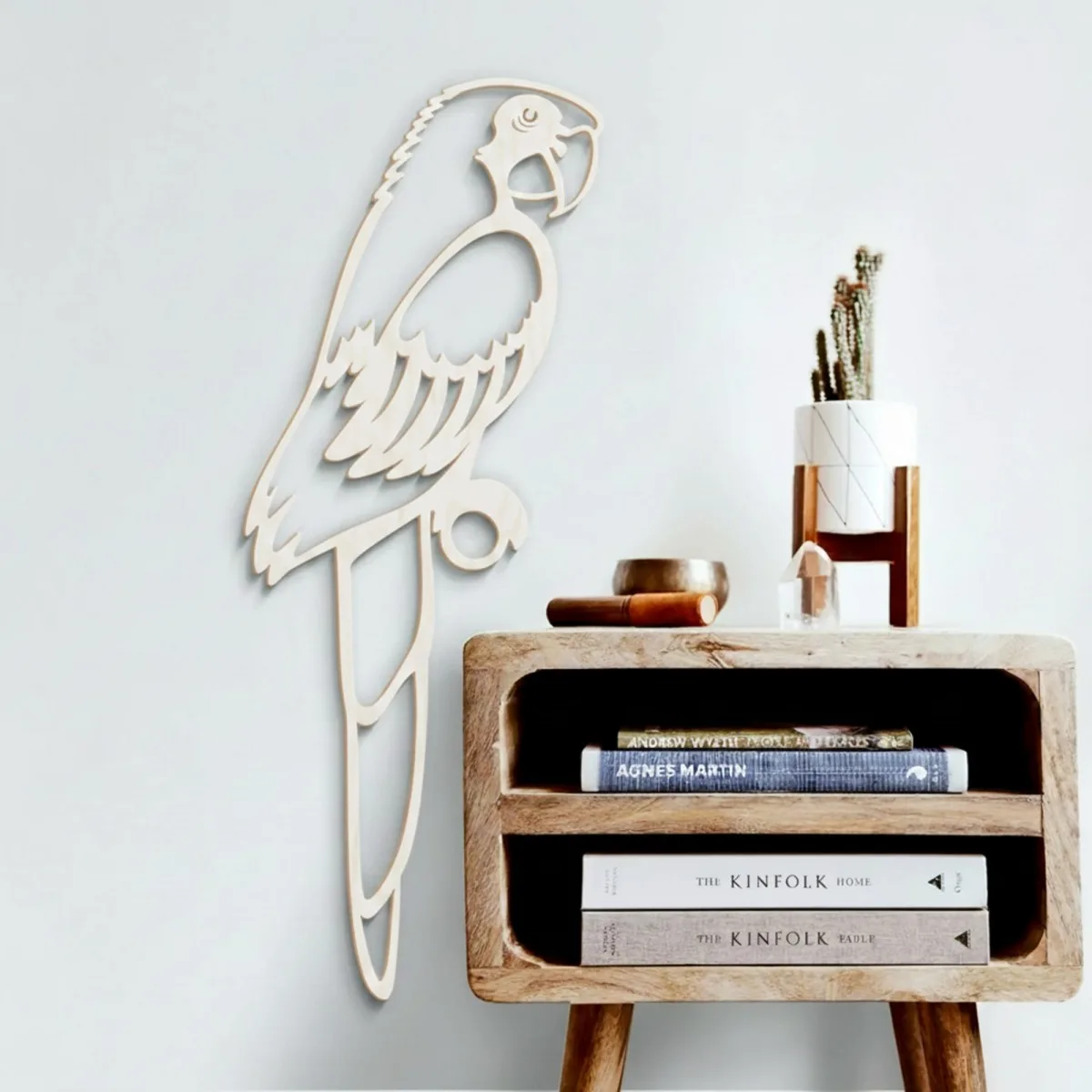 Parrot Wall Decor – Openwork Laser-Cut Birch Plywood