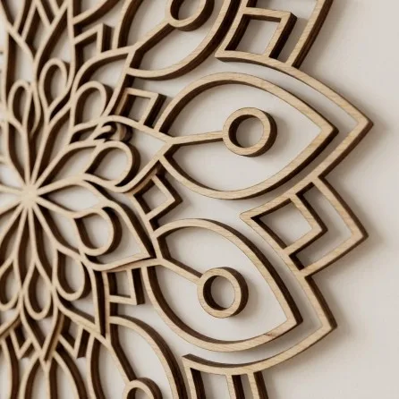 Wooden Petals Mandala Wall Art
