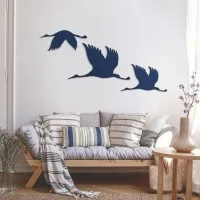 Flight of Cranes Wall Decor Set of 3 – Birch Plywood
