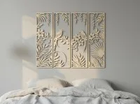 Floral Birds Wall Decor, Set of 4 Tall Panels