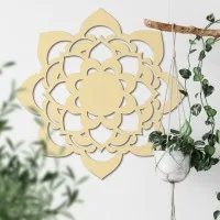 Mandala Lotus – Décoration murale en contreplaqué de bouleau