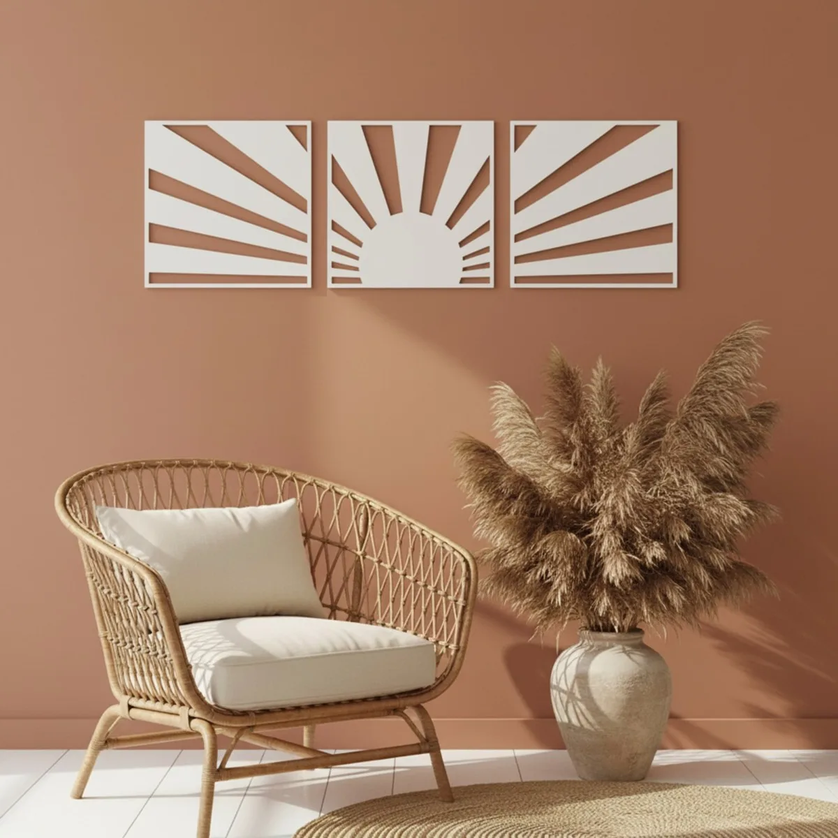 Birch Plywood Wood Decor: Boho Sunset (3-Piece Set)