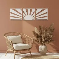 Birch Plywood Wood Decor: Boho Sunset (3-Piece Set)