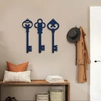 Décoration murale clés vintage en bois (lot de 3) – contreplaqué de bouleau
