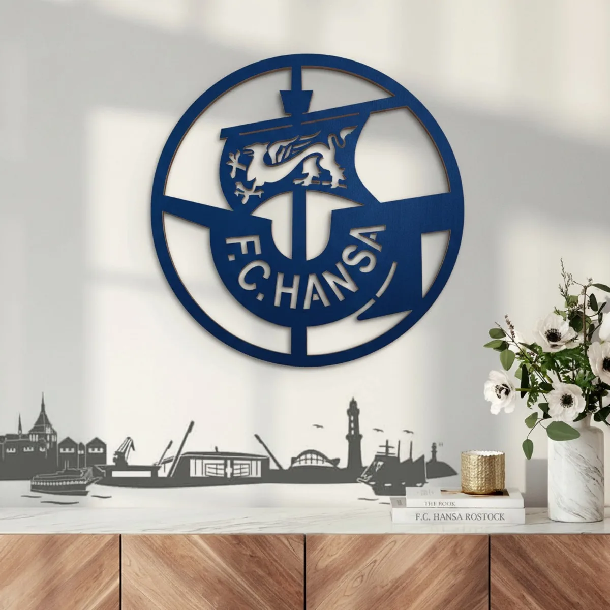 Multiplex decoratie – Logo FC Hansa Rostock – rond Ø38 cm