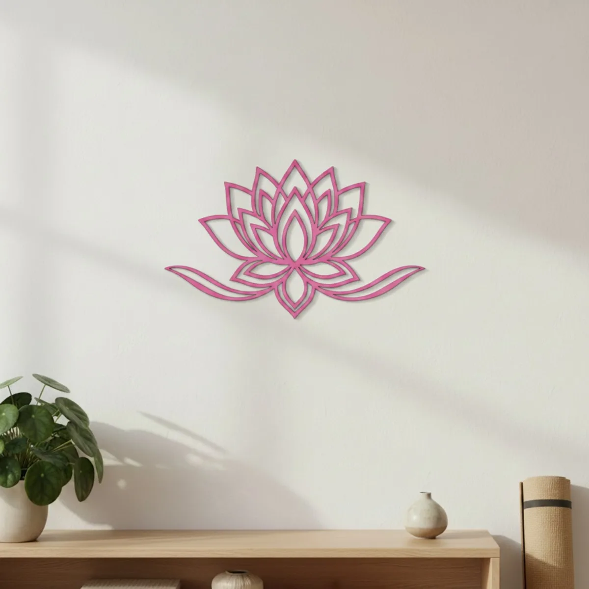 Yoga Lotus Flower Birch Plywood Wall Decor