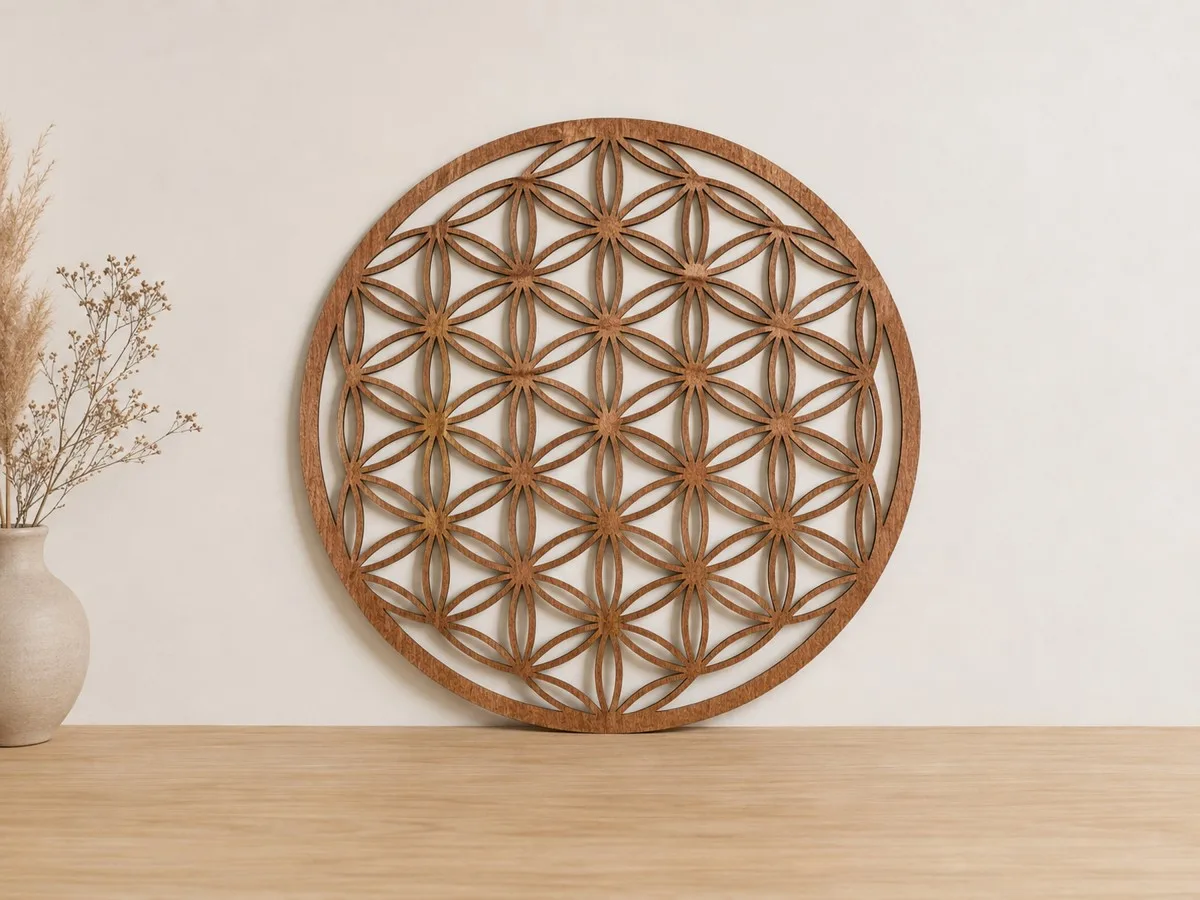 Flower of Life Wooden Wall Panel
