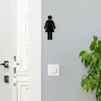 Birch Plywood Restroom Sign — WC Pictogram