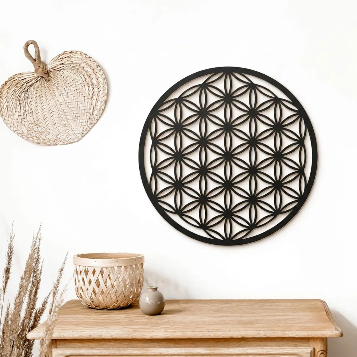 Birch plywood decoration: Flower of Life Symbol of Power