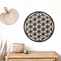 Birch plywood decoration: Flower of Life Symbol of Power