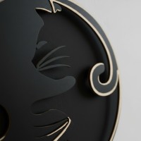 Chats Yin Yang — décoration murale ronde