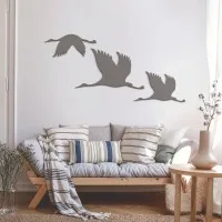 Flight of Cranes Wall Decor Set of 3 – Birch Plywood