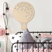 Multiplex wanddecoratie – Heteluchtballon met sterren