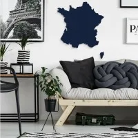 France Map Wooden Wall Decor – Birch Plywood (2 pieces)