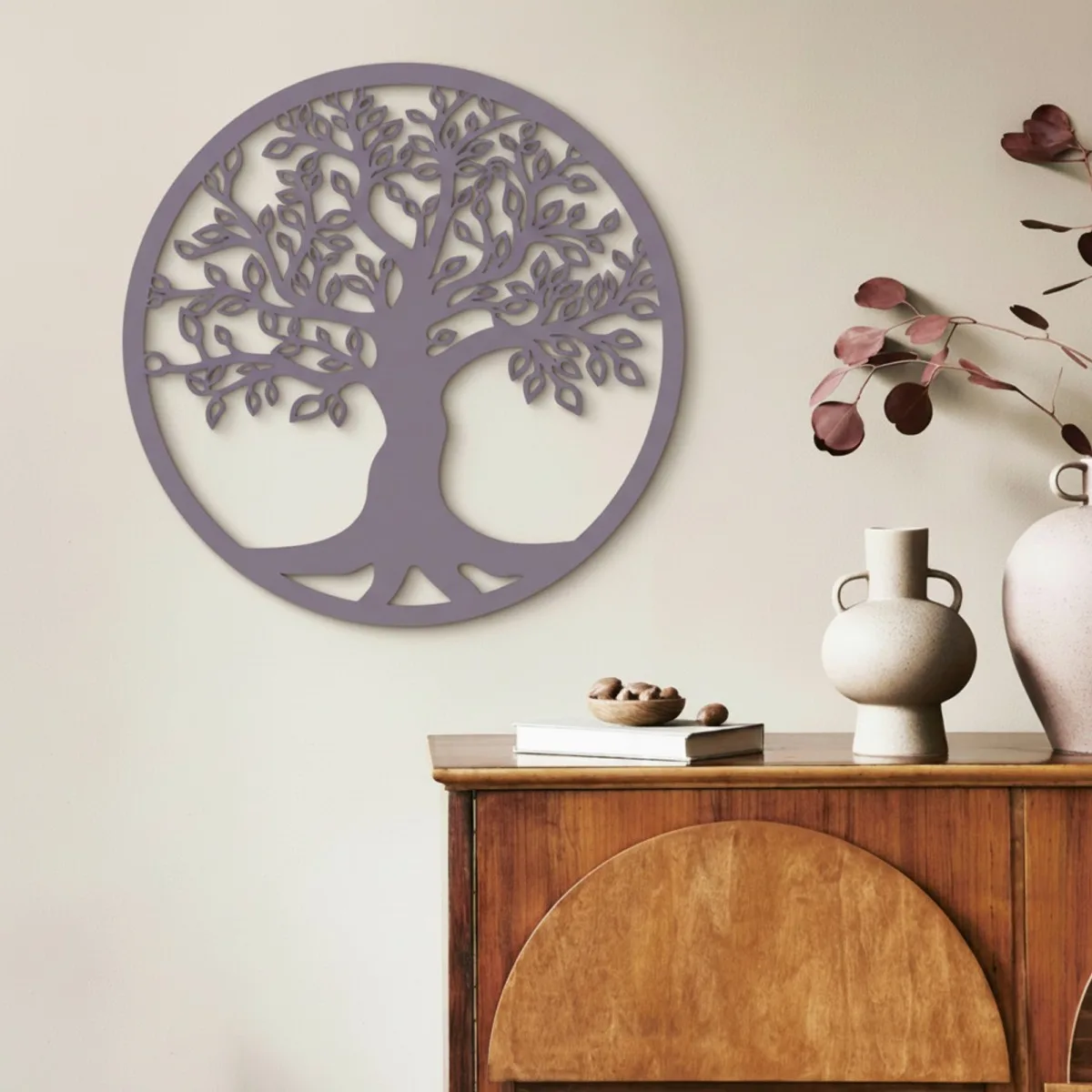 Décoration murale « Arbre de vie » Ø 40 cm – Contreplaqué de bouleau