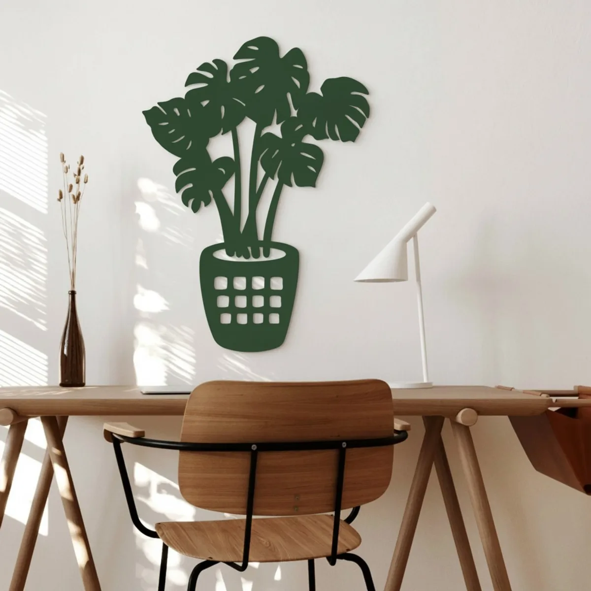 Monstera Leaf Wall Decor – Laser-Cut Birch Plywood Plant