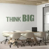 Citation « Think Big » en contreplaqué de bouleau