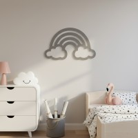 Rainbow with Clouds – Birch Plywood Wall Decor