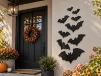 Halloween Bats Wall Decor Set – 10 Plywood Bats 15–60 cm