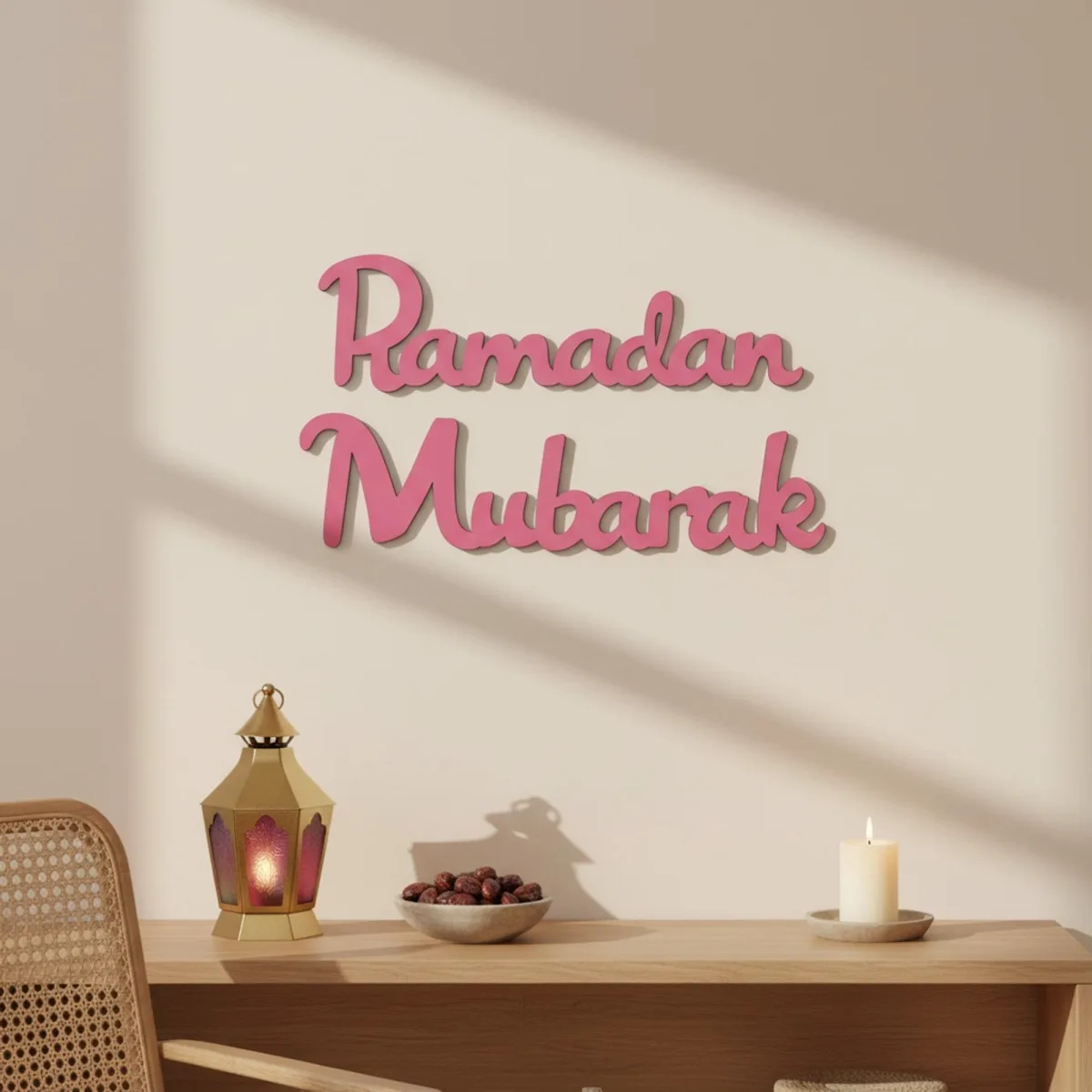 Ramadan Mubarak – Birch Plywood Wall Decor