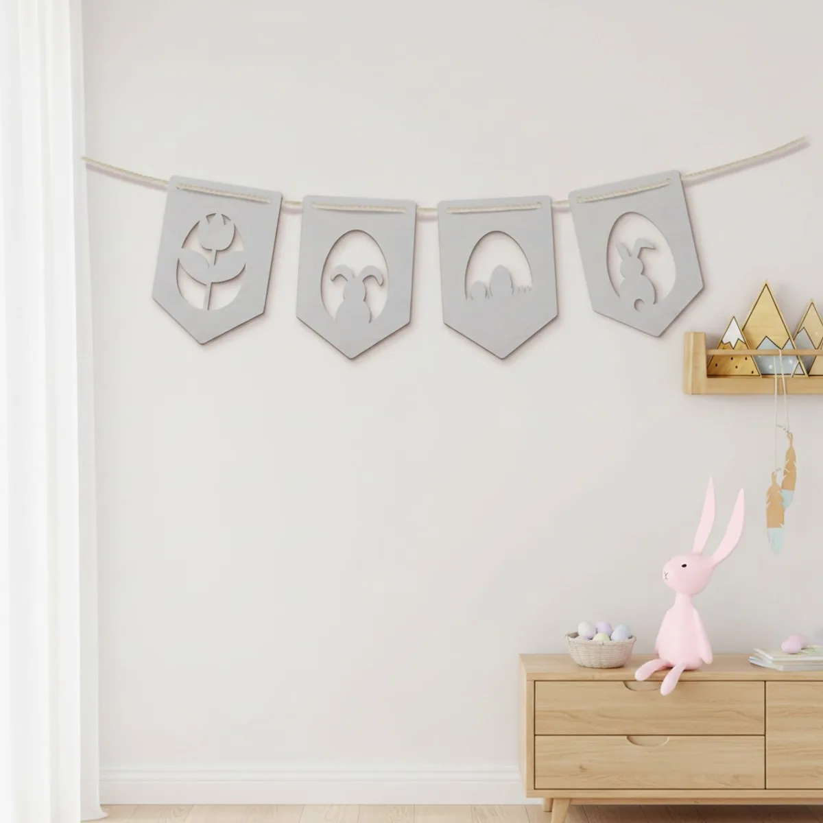 Easter Garland in Birch Plywood (4 Parts)