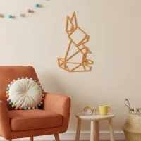 Origami Rabbit – Birch Plywood Wall Decor