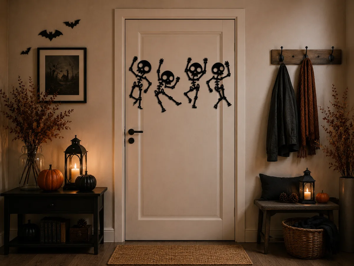 Set houten skeletjes voor Halloween