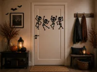 Set houten skeletjes voor Halloween