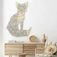 3D Fuchs-Puzzle Wanddekoration – Birken-Sperrholz 57x80 cm