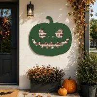 Halloween Kürbis Wandbild – Gruselige Jack-o'-Lantern Silhouette