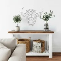 Wooden Origami Bull - Birch Plywood Wall Decor