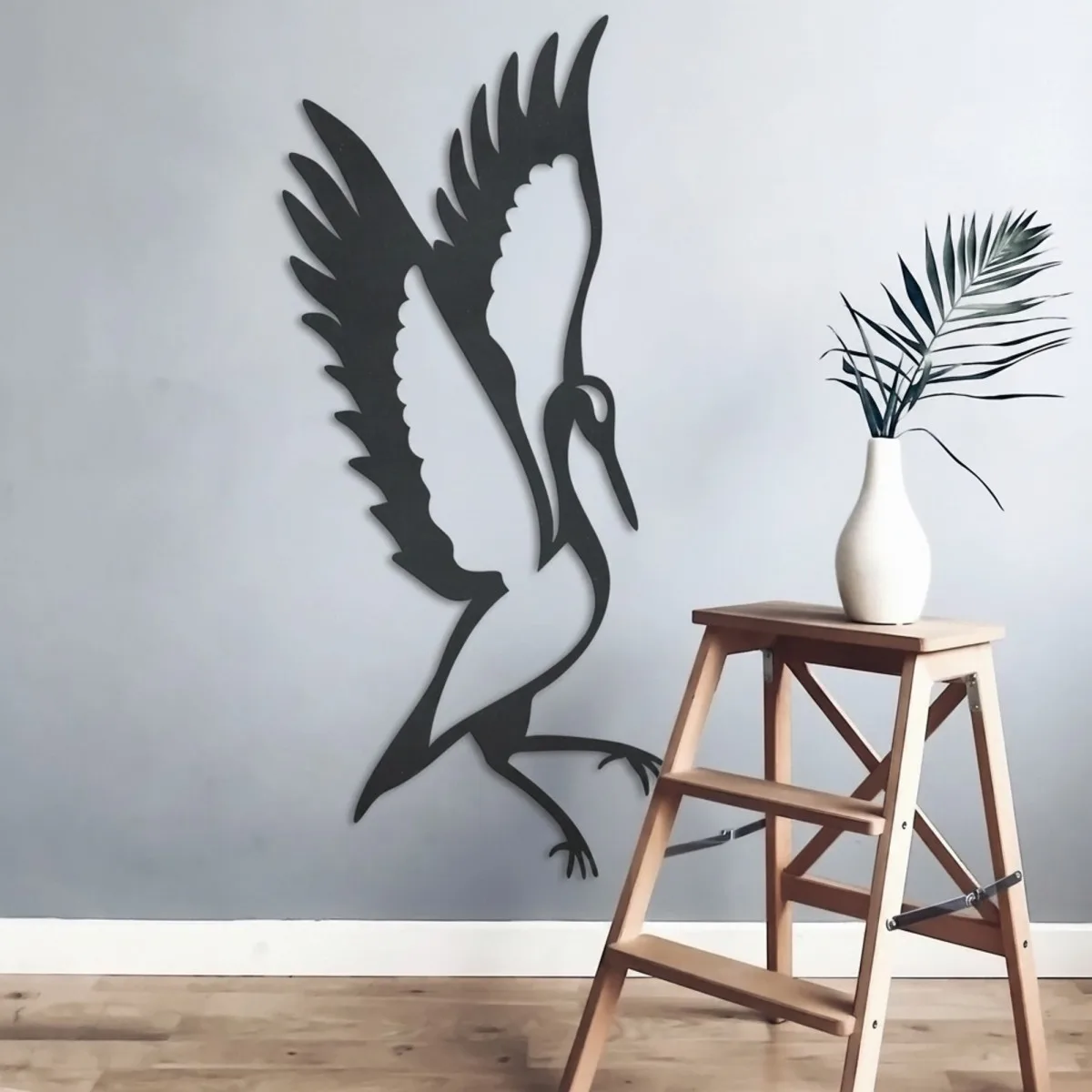 Multiplex decoratie - Staande kraanvogel