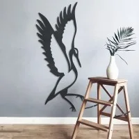 Multiplex decoratie - Staande kraanvogel