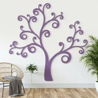 Déco murale en contreplaqué – Arbre courbé (20 parties)