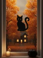 Black Cat Wall Art – Laser Cut Birch Plywood Silhouette