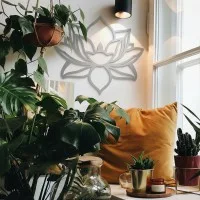 Lotusblüte Wanddekoration – Ajour-Design – Birkenfurnier