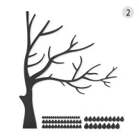 Arbre XXL mural, set de 84 pièces – Contreplaqué de bouleau